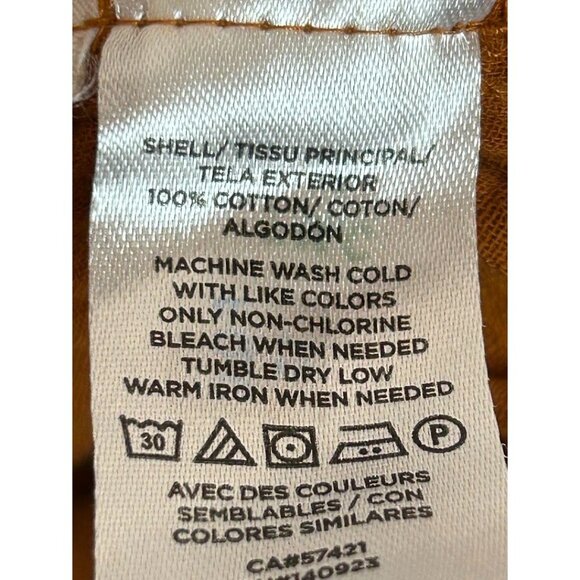 Lou & Grey Size M Pants Women's Relaxed Fit Cotton‎ Burnt Orange - Picture 3 of 8